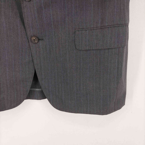 アクアスキュータム AQUASCUTUM ウール 2B 背抜き ストライプ テーラードジャケット メンズ