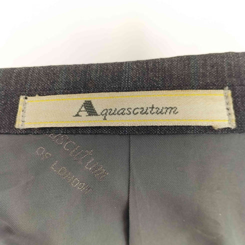 アクアスキュータム AQUASCUTUM ウール 2B 背抜き ストライプ テーラードジャケット メンズ