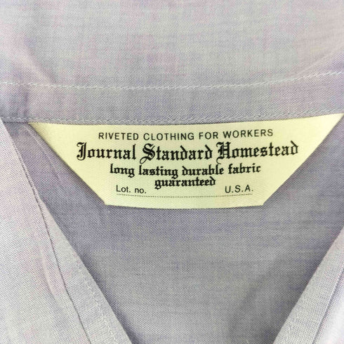 ジャーナルスタンダードホームステッド JOURNAL STANDARD J.S HOMESTEAD コットン レギュラーカラー L/S シャツ メンズ 16