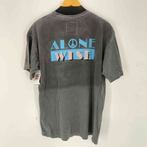 アローン ALONE ピグメント 両面プリントS/Sカットソー メンズ
