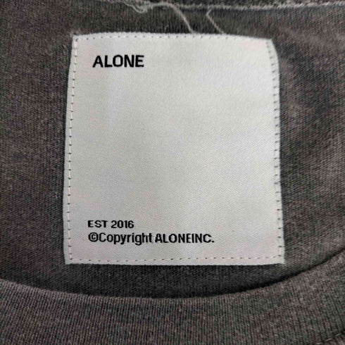 アローン ALONE ピグメント 両面プリントS/Sカットソー メンズ