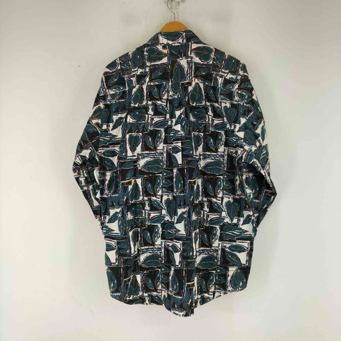 ヴァンヒューゼン VAN HEUSEN コットン 総柄 L/S シャツ メンズ import:M