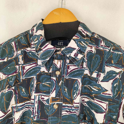 ヴァンヒューゼン VAN HEUSEN コットン 総柄 L/S シャツ メンズ import:M