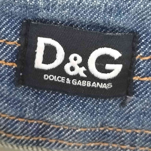 ドルチェアンドガッバーナ DOLCE&GABBANA 00s トルコ製 赤パッチ コインポケット デニムスカート レディース 24/38