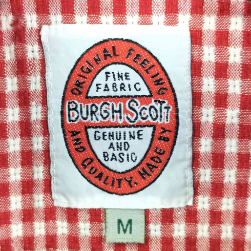 BURGH SCOTT コットン ギンガムチェック ロゴ刺繍 ブルゾン メンズ JPN:M