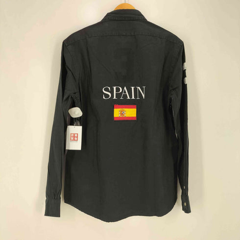 ポロバイラルフローレン Polo by RALPH LAUREN CUSTOM FIT SPAIN 国旗 ビッグポニー ボタンダウン L/S シャツ メンズ import:M