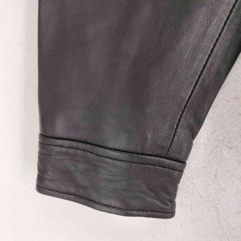オベイ OBEY faux leather フェイクレザー ダブルライダース ジャケット メンズ S