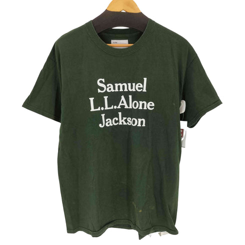 アローン ALONE ピグメント 両面プリントS/Sカットソー メンズ L
