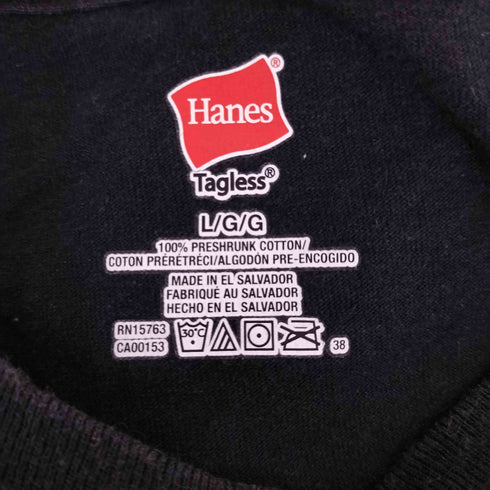 ヘインズ Hanes 両面プリント 半袖カットソー メンズ L