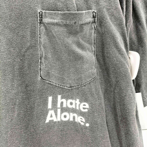 アローン ALONE ピグメント 両面プリントS/Sカットソー メンズ
