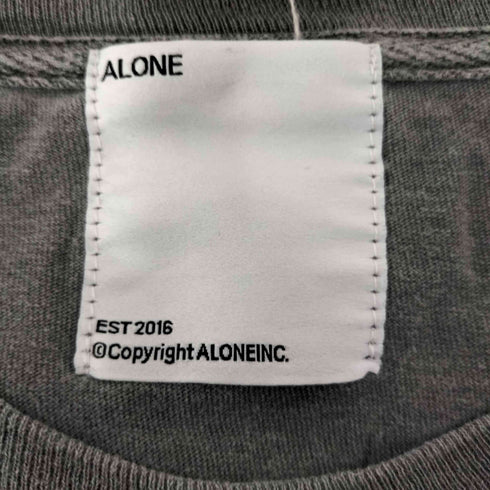 アローン ALONE ピグメント 両面プリントS/Sカットソー メンズ
