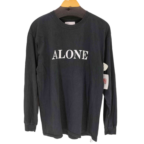 アローン ALONE ロゴプリントL/Sカットソー メンズ L