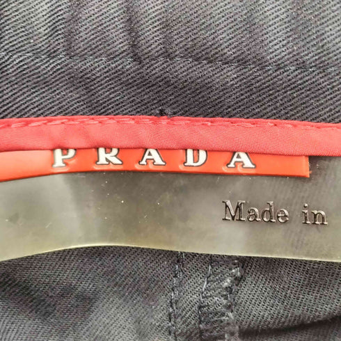 プラダ PRADA イタリア製 SPORT ロゴジップ ダブルストラップ ハーフチノパンツ レディース EUR:44-46