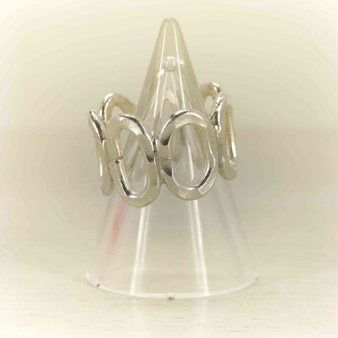 KAREN SILVER カレン族 オーバルモチーフリング メンズ 10号