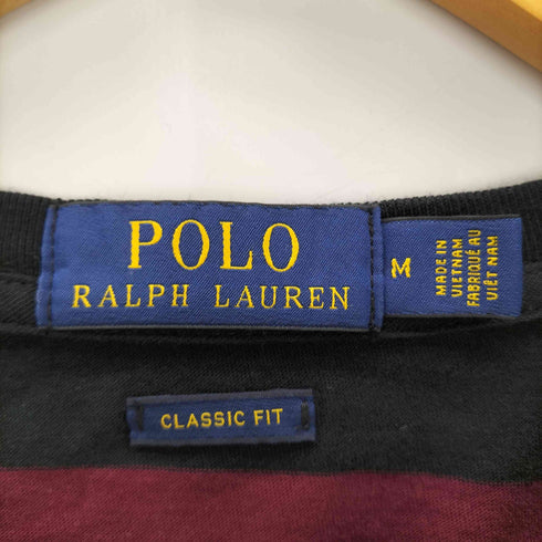 ポロラルフローレン POLO RALPH LAUREN 現行タグ CLASSIC FIT RL 67 クロス ボーン スカル S/S ボーダー ポケット Tシャツ メンズ import:M
