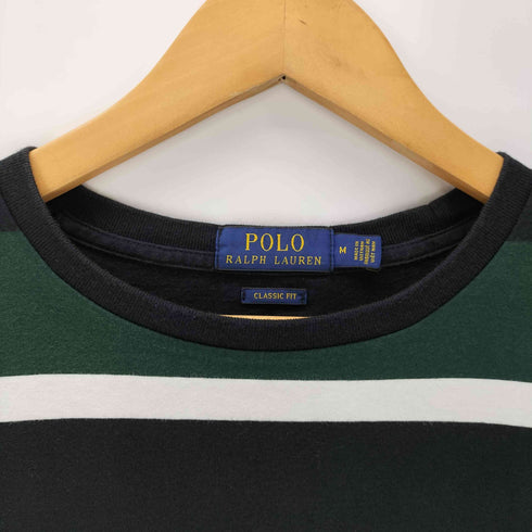 ポロラルフローレン POLO RALPH LAUREN 現行タグ CLASSIC FIT RL 67 クロス ボーン スカル S/S ボーダー ポケット Tシャツ メンズ import:M