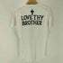 ディースクエアード DSQUARED2 LOVE THY BROTHER ダメージ加工 チャーチ クロス ジーザス プリント S/S Vネック Tシャツ Y2K メンズ import:L