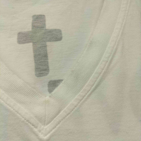 ディースクエアード DSQUARED2 LOVE THY BROTHER ダメージ加工 チャーチ クロス ジーザス プリント S/S Vネック Tシャツ Y2K メンズ import:L