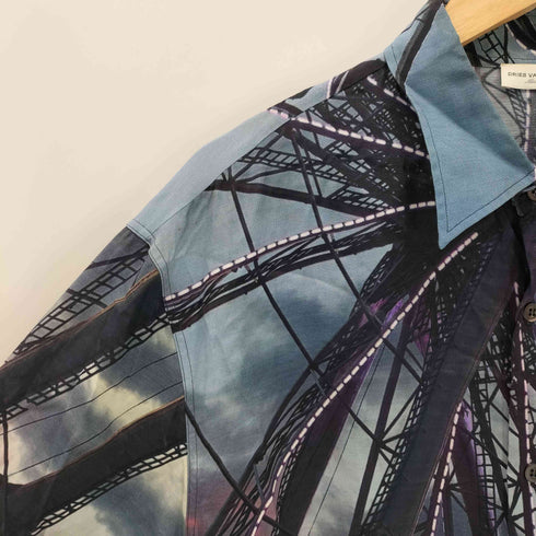 ドリスヴァンノッテン DRIES VAN NOTEN 22SS 夜景 グラフィック プリント S/S シャツ 総柄 メンズ import:M
