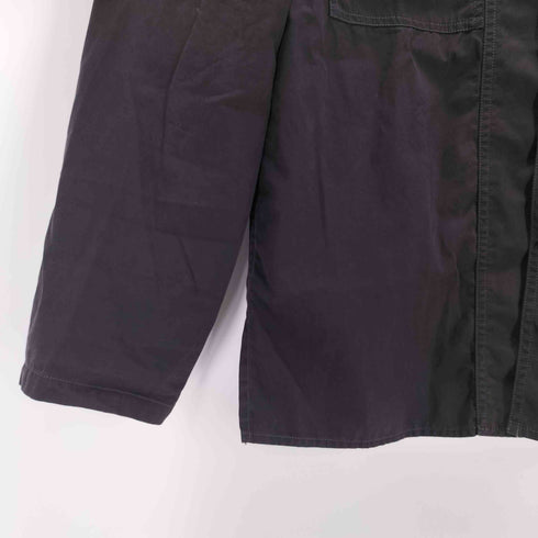 ルメール LEMAIRE 22SS V-NECK SHIRT コットン ギャバジン ブラック Vネック L/S シャツ メンズ EUR:46