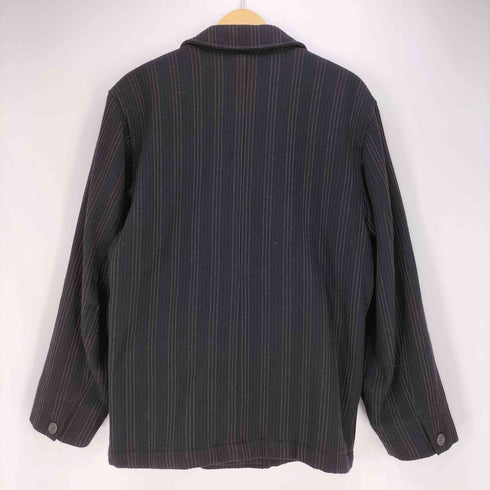 Real Man Real Style 裏地キルティング ストライプ ウール ハーフコート メンズ import:M