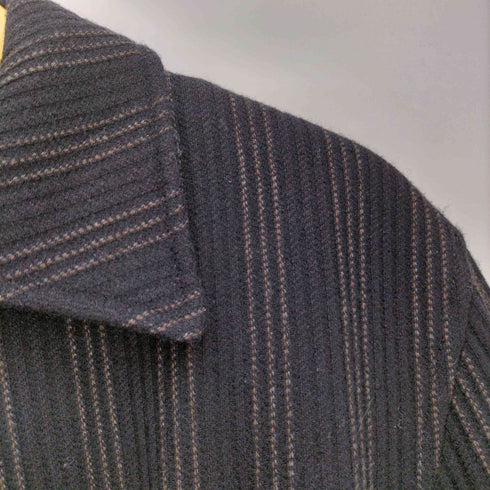 Real Man Real Style 裏地キルティング ストライプ ウール ハーフコート メンズ import:M