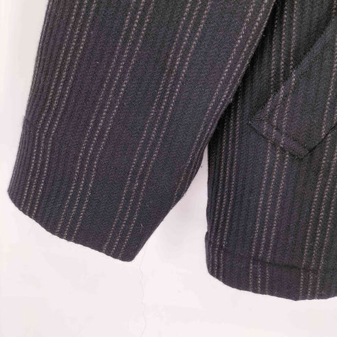 Real Man Real Style 裏地キルティング ストライプ ウール ハーフコート メンズ import:M