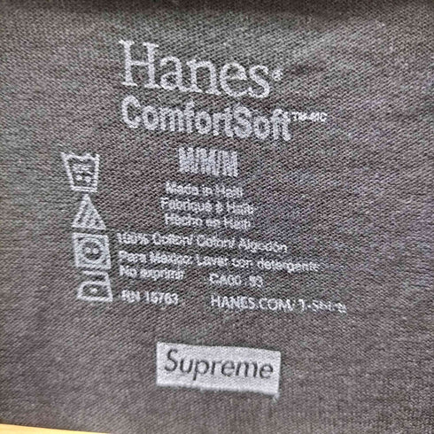 シュプリーム Supreme コラボ スモール ボックス ロゴ 無地 ブラック S/S パック Tシャツ メンズ import:M