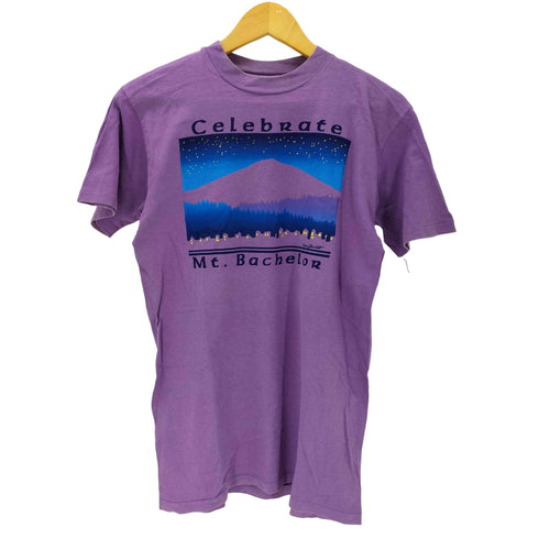 ヘインズ Hanes 80-90S BEEFY ボディ USA製 S/S プリント Tシャツ 裾袖シングル メンズ import:M