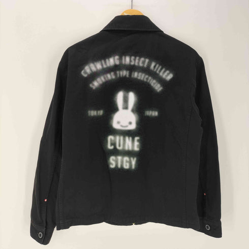キューン CUNE 14AW バック ホロ ウサギ プリント スウィングトップ ジップアップ ブルゾン ワーク デッキ ジャケット メンズ JPN:3