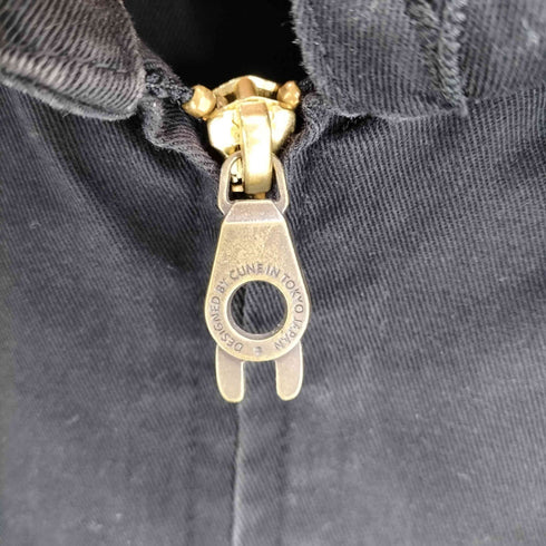 キューン CUNE 14AW バック ホロ ウサギ プリント スウィングトップ ジップアップ ブルゾン ワーク デッキ ジャケット メンズ JPN:3