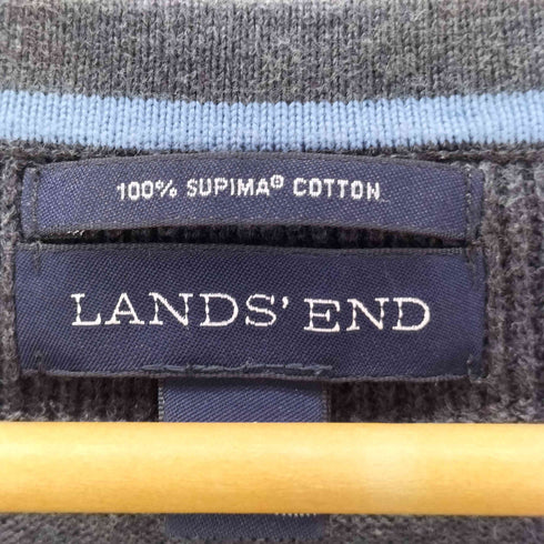 ランズエンド LANDS END スーピマコットン Vネック ニットベスト メンズ JPN:L