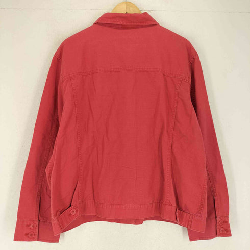 エディーバウアー Eddie Bauer 緑タグ コットンリネン トラッカージャケット レディース JPN:XXL