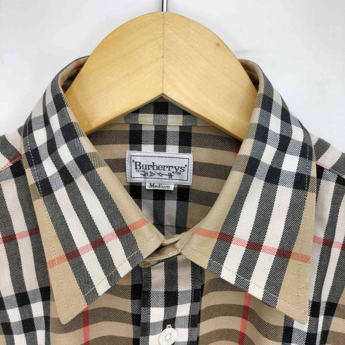 バーバリーズ BURBERRYS 90S ノバチェック シャドーホース L/S レギュラーカラーシャツ メンズ import:M