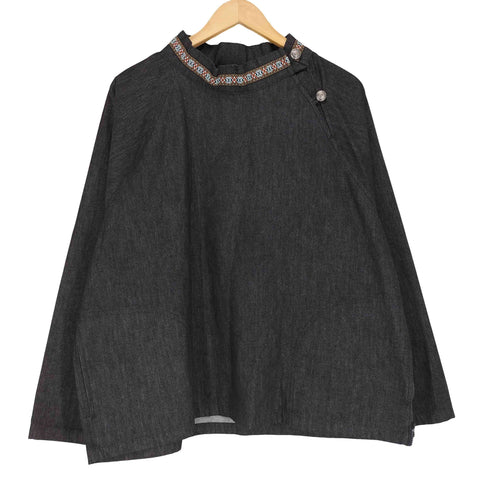 Jagged Edge Mountain Gear チロリアンテープ ネックボタン デニムシャツ メンズ JPN:M