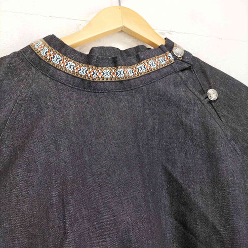 Jagged Edge Mountain Gear チロリアンテープ ネックボタン デニムシャツ メンズ JPN:M