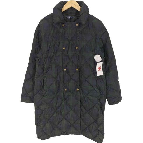 ジュンコシマダ JUNKO SHIMADA PART2 タータンチェック スナップボタン キルティング ダウンコート レディース JPN:11号