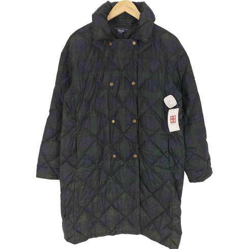 ジュンコシマダ JUNKO SHIMADA PART2 タータンチェック スナップボタン キルティング ダウンコート レディース JPN:11号