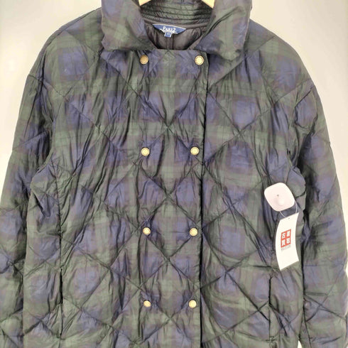 ジュンコシマダ JUNKO SHIMADA PART2 タータンチェック スナップボタン キルティング ダウンコート レディース JPN:11号
