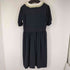 PEYTON PLACE 襟レースデザイン S/S ドットワンピース レディース