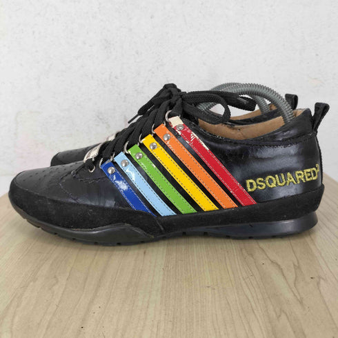 ディースクエアード DSQUARED2 レインボーデザイン レザー ローカットスニーカー メンズ 40