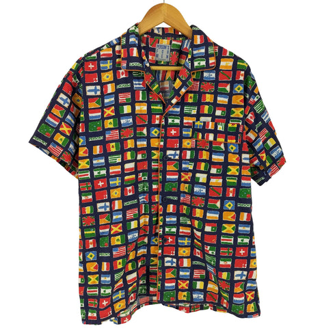 パーソンズフォーメン person's for men 国旗柄 パジャマシャツ メンズ M