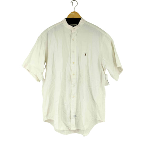 ラルフローレン RALPH LAUREN 90S YARMOUTH ポニー刺繍 バンドカラー S/S シャツ メンズ 161/2-33