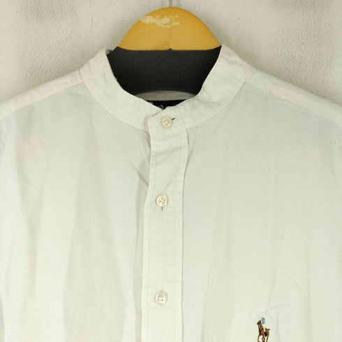 ラルフローレン RALPH LAUREN 90S YARMOUTH ポニー刺繍 バンドカラー S/S シャツ メンズ 161/2-33