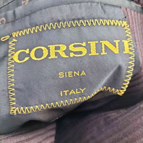 コルシーニ corsini イタリア製 ストライプ織 ダブルブレスト テーラードジャケット メンズ import:M