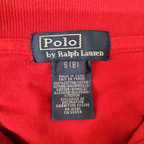 ポロバイラルフローレン Polo by RALPH LAUREN ビッグポニー ナンバリング ポロシャツ レディース S8