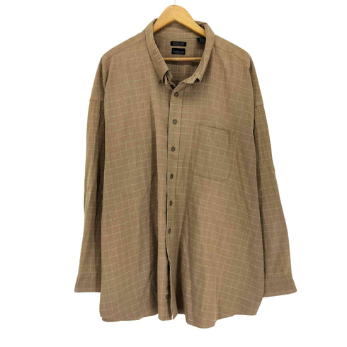 ヴァンヒューゼン VAN HEUSEN ボタンダウンチェックシャツ ビッグサイズ メンズ 4XL