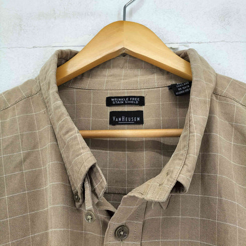 ヴァンヒューゼン VAN HEUSEN ボタンダウンチェックシャツ ビッグサイズ メンズ 4XL