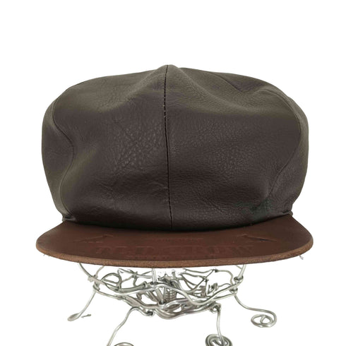 オールドクロウ OLD CROW SPEED SHOP - LEATHER CASQUETTE メンズ M