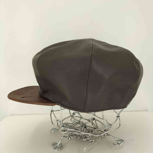 オールドクロウ OLD CROW SPEED SHOP - LEATHER CASQUETTE メンズ M